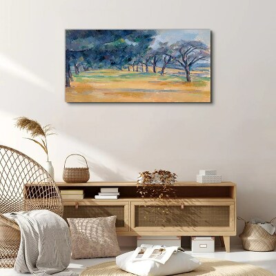 Painting trees nature Canvas print