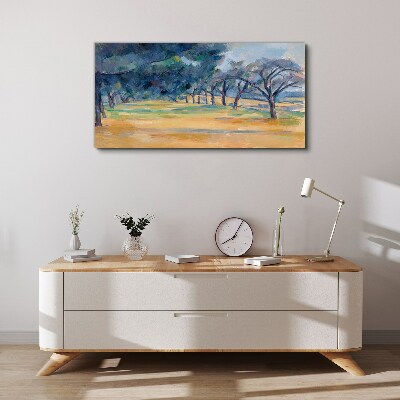 A peaceful landscape with trees Print on canvas