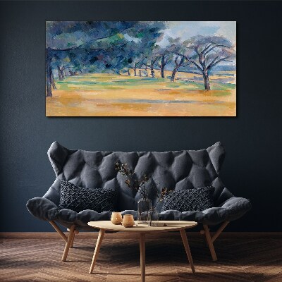 A peaceful landscape with trees Print on canvas