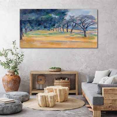 A peaceful landscape with trees Print on canvas