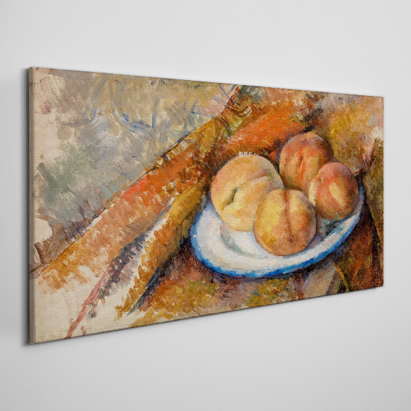 Fruit table in pastel colors Canvas wall art