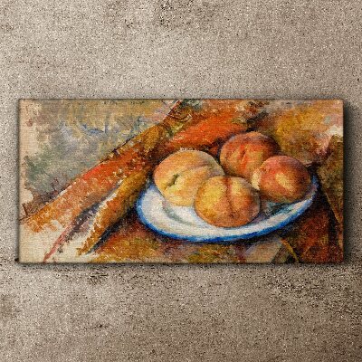 Fruit table in pastel colors Canvas wall art