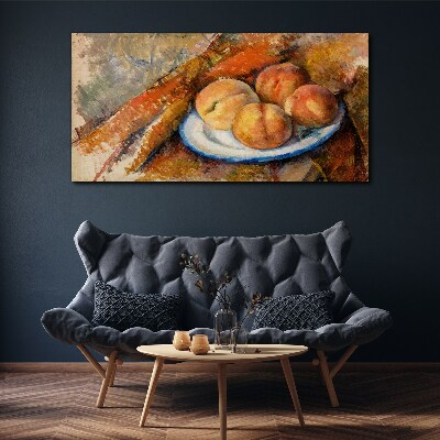 Fruit table in pastel colors Canvas wall art