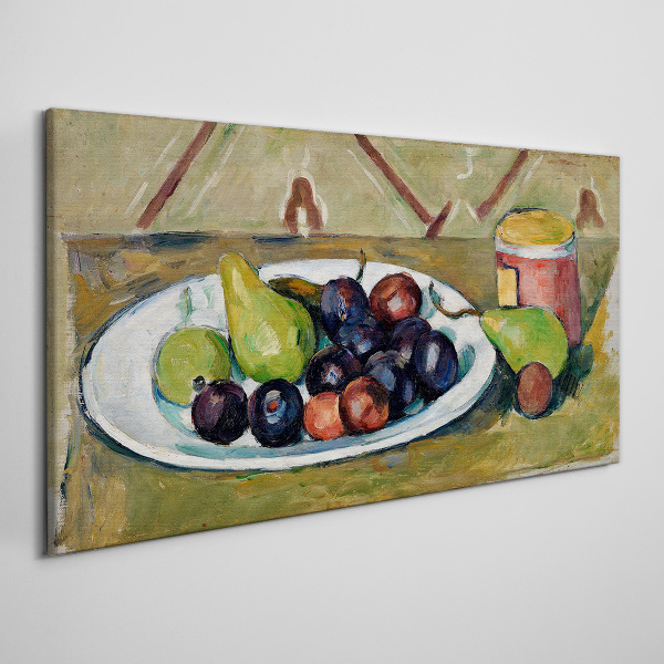 Fruit composition on a plate Print on canvas