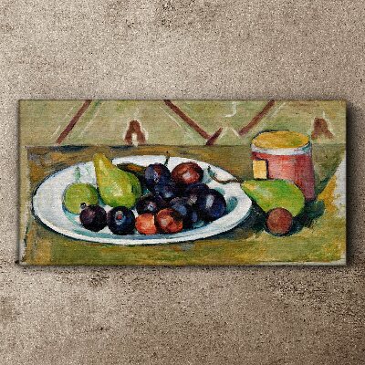 Fruit composition on a plate Print on canvas