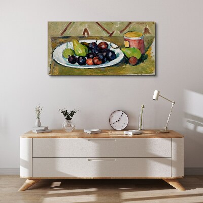 Fruit composition on a plate Print on canvas