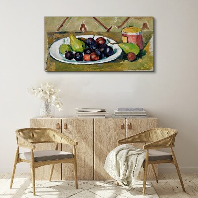 Fruit composition on a plate Print on canvas