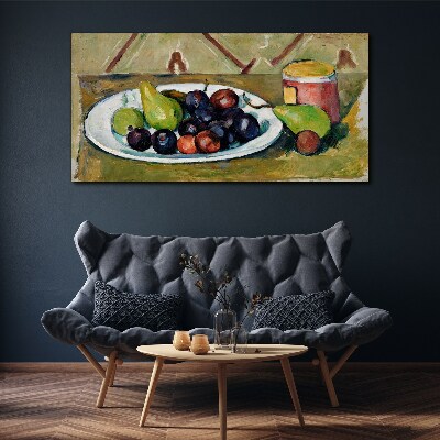 Fruit composition on a plate Print on canvas
