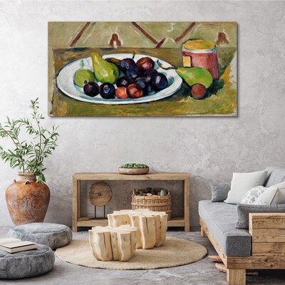 Fruit composition on a plate Print on canvas