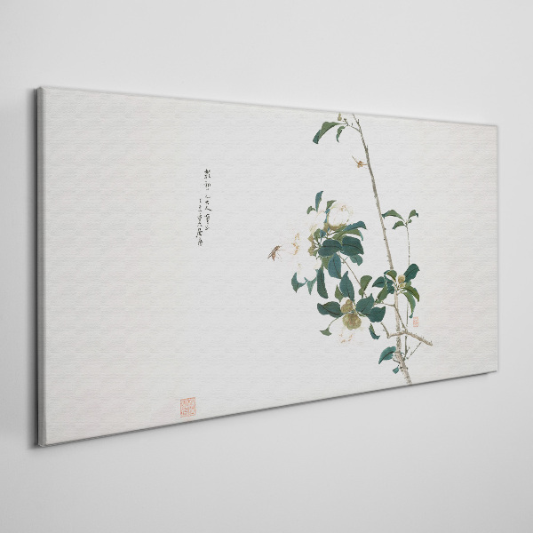 Floral composition in delicate shades Canvas wall art