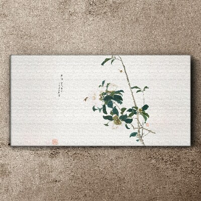 Floral composition in delicate shades Canvas wall art