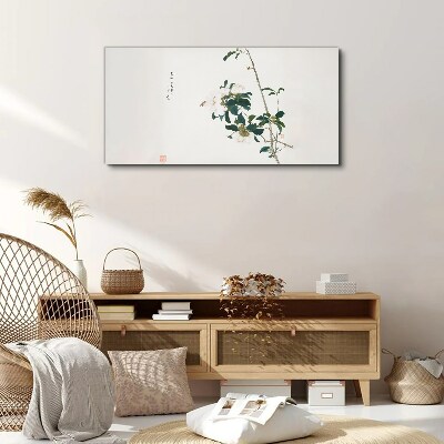 Floral composition in delicate shades Canvas wall art