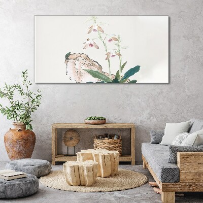 Insects and flowers Canvas print