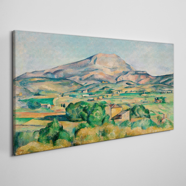 Mountain landscape in pastel colors Canvas wall art
