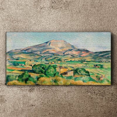 Mountain landscape in pastel colors Canvas wall art