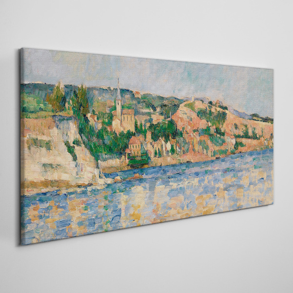 Landscape by the river Canvas wall art