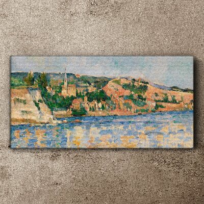 Landscape by the river Canvas wall art