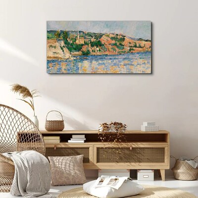 Landscape by the river Canvas wall art
