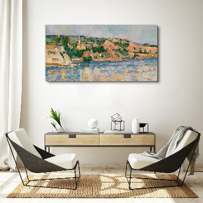 Landscape by the river Canvas wall art
