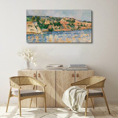 Landscape by the river Canvas wall art