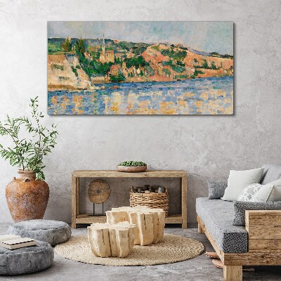 Landscape by the river Canvas wall art