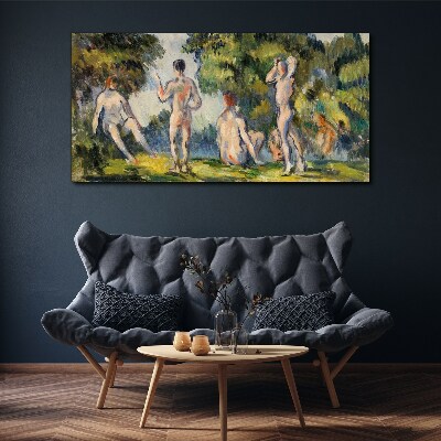 Summer meeting in nature Canvas wall art