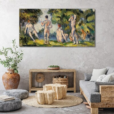 Summer meeting in nature Canvas wall art