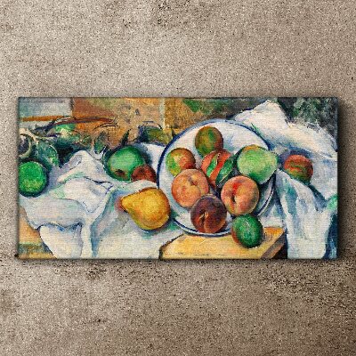 Fruit composition on a white background Print on canvas