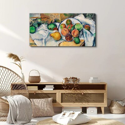 Fruit composition on a white background Print on canvas