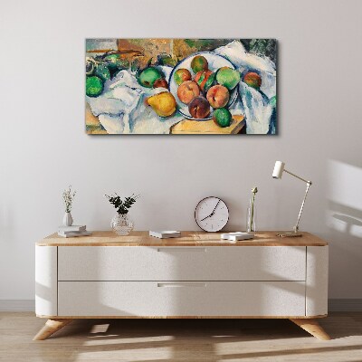 Fruit composition on a white background Print on canvas
