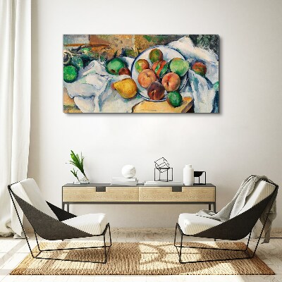 Fruit composition on a white background Print on canvas
