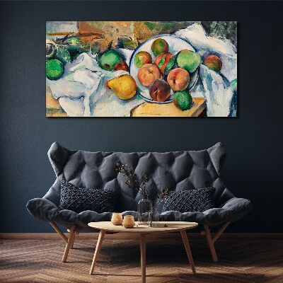 Fruit composition on a white background Print on canvas