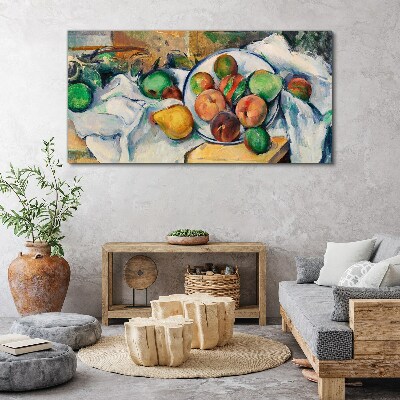 Fruit composition on a white background Print on canvas