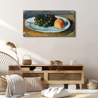 Fruit composition on a plate Print on canvas