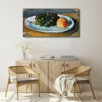 Fruit composition on a plate Print on canvas