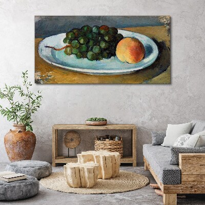 Fruit composition on a plate Print on canvas