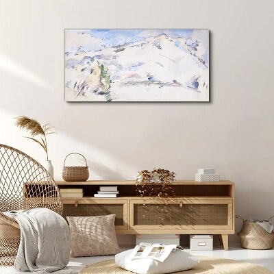 Mountain landscape in pastel shades Print on canvas