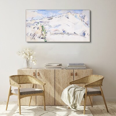 Mountain landscape in pastel shades Print on canvas