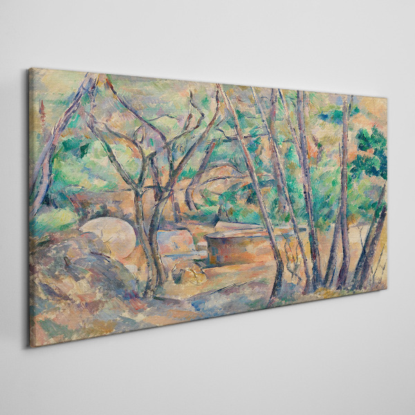 Landscape among the trees Print on canvas