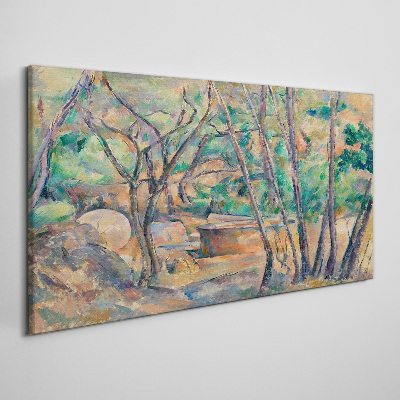 Landscape among the trees Print on canvas