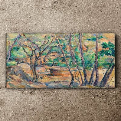 Landscape among the trees Print on canvas