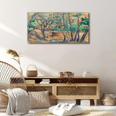 Landscape among the trees Print on canvas