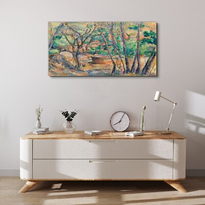 Landscape among the trees Print on canvas