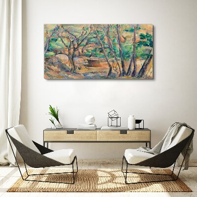 Landscape among the trees Print on canvas