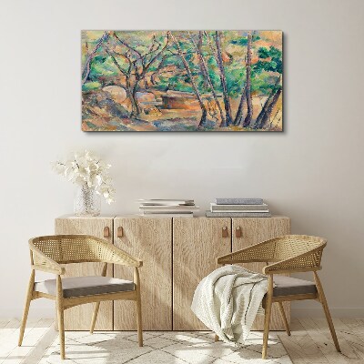Landscape among the trees Print on canvas