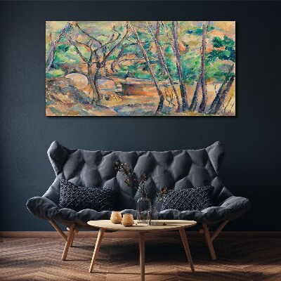 Landscape among the trees Print on canvas
