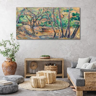 Landscape among the trees Print on canvas