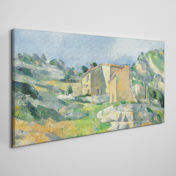 Houses on the hill Canvas wall art