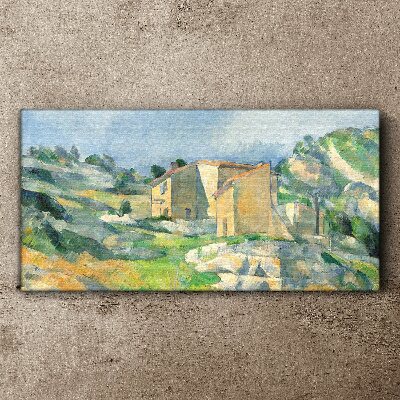 Houses on the hill Canvas wall art