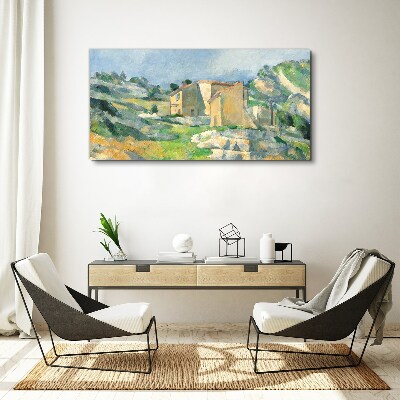 Houses on the hill Canvas wall art